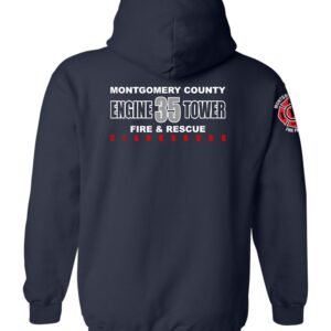 Gildan Heavy Blend Full-Zip Hooded Sweatshirt - Engine / Tower Back