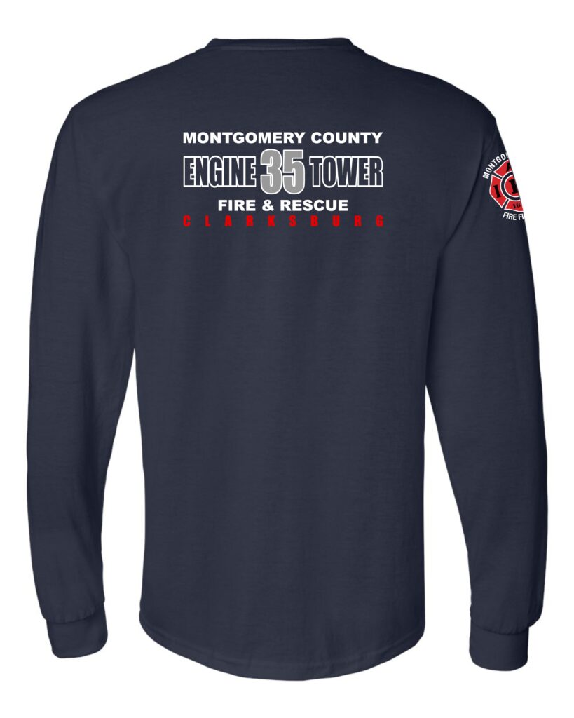 Gildan Dryblend Long Sleeve T-Shirt - Engine / Tower Back
